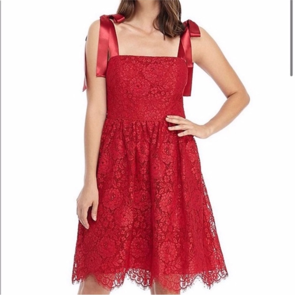 Gal Meets Glam Lucia Red Lace Dress 12